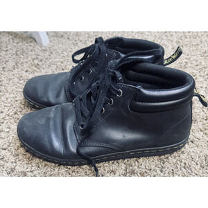 Doc Martens Air Wair Maleke Black Canvas Boots Shoes Punk W8 M7 EU39 goth punk